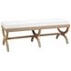 Xanadu Brown and White Performance Fabric 53" Bench