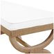 Xanadu Brown and White Performance Fabric 53" Bench
