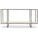 Harlow Bronze And White Travertine Stone Metal Console Table