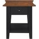 Joplin Black and Brown Square End Table