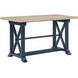 Darcy Beige and Midnight Blue Extendable Rectangular Counter Height Dining Room Set