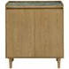 Novato Light Brown Sintered Stone 2 Door Bar Cabinet