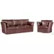 Everwood Truffle Leather Living Room Set