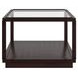 Glaze Cola Rectangular Glass Top Occassional Table Set