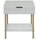 Whitman White And Champagne Square End Table