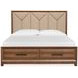 Callisto Bourbon Brown and Santa Cruz King Upholstered Storage Panel Bed