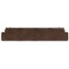 Nest Brown Leather 3 Piece Modular Sectional with RAF Chaise and Pillows