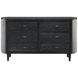 Skyline Onyx and Gray Upholstered Panel Bedroom Set