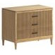Loft Brown and Black 3 Drawer Reeded Bedside Chest