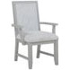 Fiona Mist Gray Upholstered Dining Arm Chair Set of 2