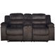 Willow Brown 75" Console Loveseat with Dual Recliner