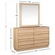 Brentwood Heights Provincial Brown 6 Drawer Dresser with Rectangular Mirror