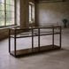Glaze Cola Rectangular Glass Top Console Table