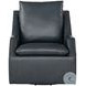 Asterwyn Steamboat Marine Leather Swivel Accent Chair