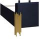 Empire Black King Upholstered Panel Bed with LED