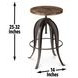 Sparrow Brown 30" Round Adjustable Pub Table and Stool Set of 3