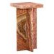Mosaic Natural Red and Brown Square Stone Top Denys Spot Table