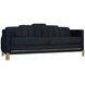Empire Black 83" Sofa with LED