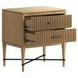 Loft Brown and Black 2 Drawer Reeded Nightstand