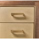 Mosaic Medium Walnut and Ivory Leather 12 Drawer Zurich Accent Chest