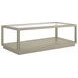 Glaze Bezel Rectangular Glass Top Occassional Table Set