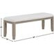 Lily Gray 54" Upholstered Bench