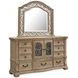 Marisol Fawn 9 Drawer Dresser with Arched Mirror