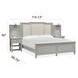 Glenbrook Pebble Queen Upholstered Wall Bed with 2 Nightstand and USB Charging