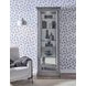 Medley Gray 2 Side Entry Door Accent Curio Cabinet with LED Lighting