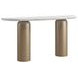 Verge Bronze Metallic and White Marble Top Console Table
