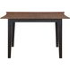 Joplin Walnut and Ebony 62" Extendable Rectangular Dining Table