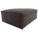 Form Espresso Brown Leather Rectangular Ottoman