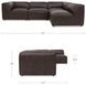 Form Espresso Brown Leather 4 Piece Signature Modular Sectional