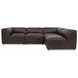 Form Espresso Brown Leather 4 Piece Signature Modular Sectional