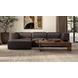 Form Espresso Brown Leather 4 Piece Lounge Modular Sectional