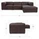 Form Espresso Brown Leather 4 Piece Lounge Modular Sectional