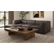 Form Espresso Brown Leather 3 Piece Nook Modular Sectional