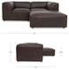 Form Espresso Brown Leather 3 Piece Nook Modular Sectional