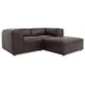 Form Espresso Brown Leather 3 Piece Nook Modular Sectional