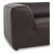Form Espresso Brown Leather 5 Piece Classic Modular Sectional