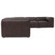 Form Espresso Brown Leather 5 Piece Classic Modular Sectional