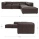 Form Espresso Brown Leather 5 Piece Dream Modular Sectional