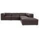 Form Espresso Brown Leather 5 Piece Dream Modular Sectional