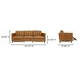 Bridgers Tan Leather 94" Power Reclining Sofa