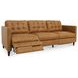 Bridgers Tan Leather 94" Power Reclining Sofa