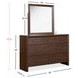 Llewellyn Columbian Walnut 7 Drawer Dresser with Rectangular Mirror