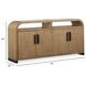 Tristan Swiss Coffee 4 Door Glass Top Sideboard