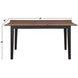 Joplin Walnut and Ebony 62" Extendable Rectangular Dining Table