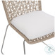 Carmel Hazelnut Outdoor Side Chair with Seat Pad Set of 2