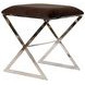X Side Brown and Silver Stool
